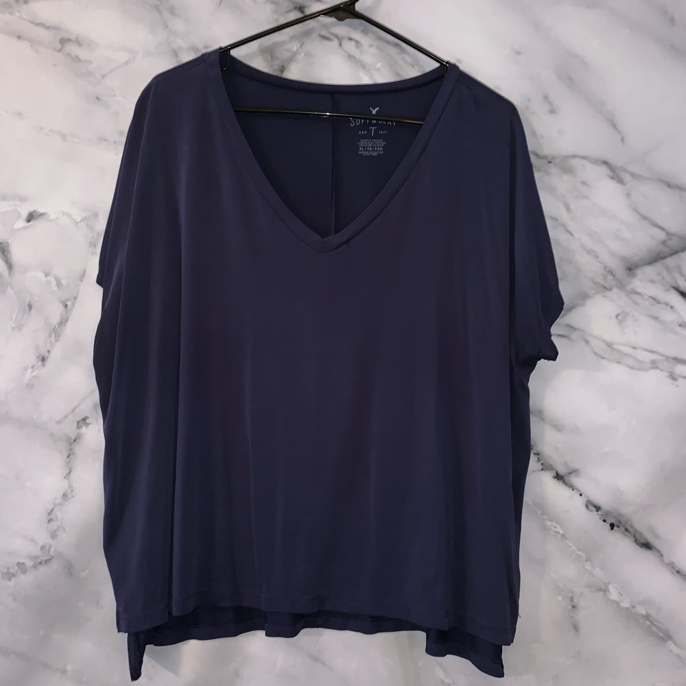 American Eagle Navy Blue Soft & Sexy T